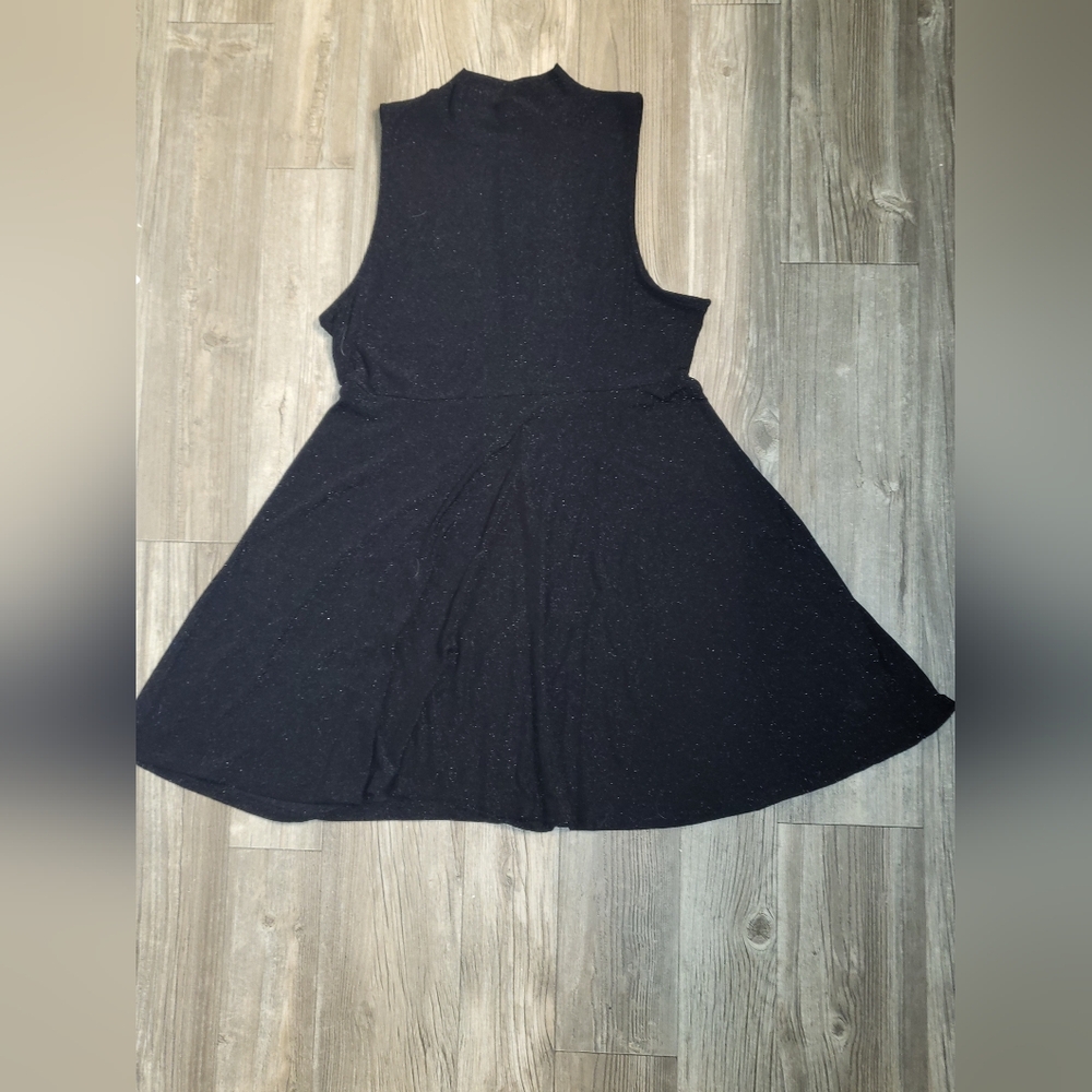 Wild Fable Elegant Knee Length Black Stretchy Sleeveless Sparkly Dress